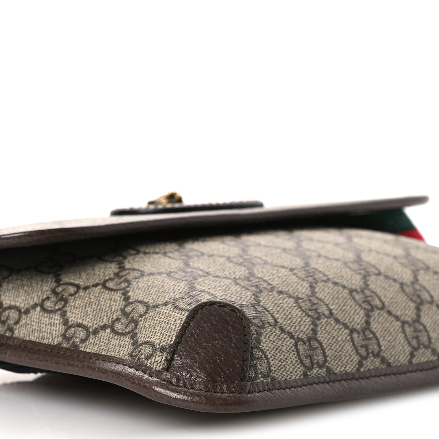 GG Supreme Monogram Neo Vintage Web Belt Bag Brown