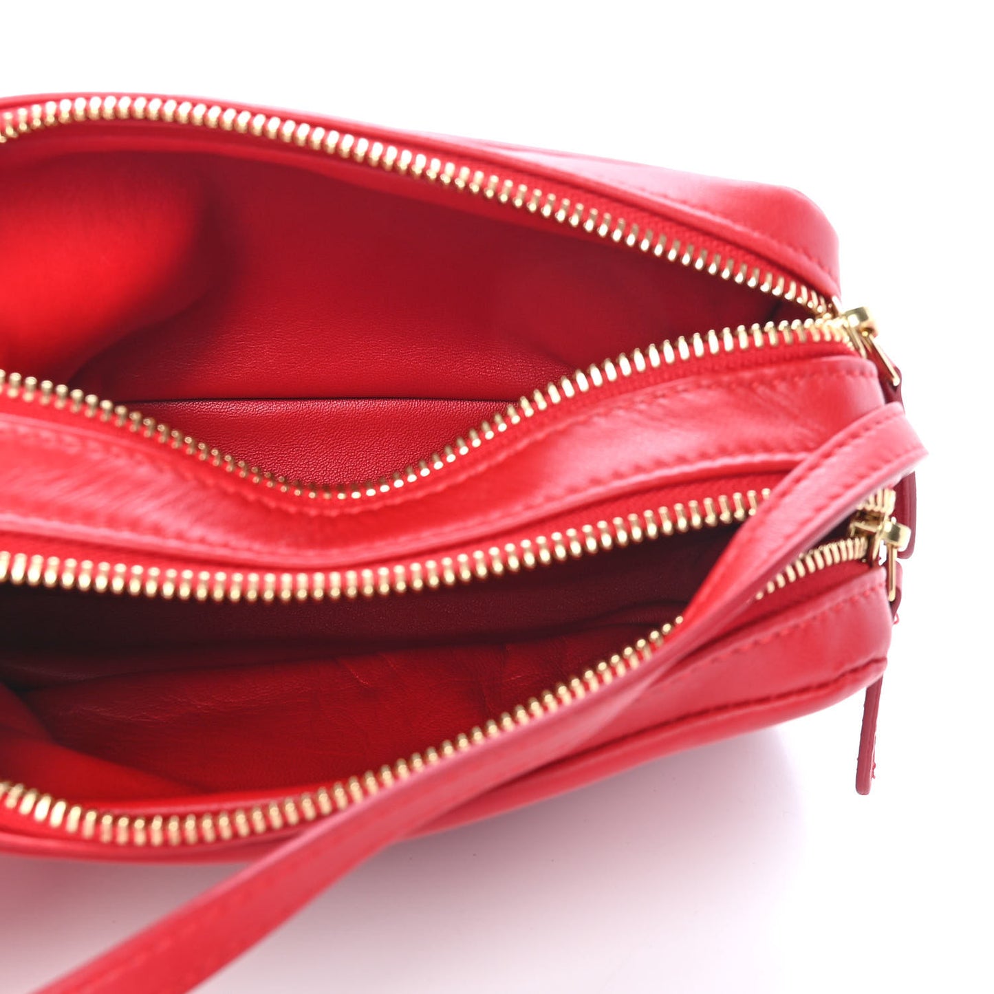Calfskin Double Zip Crossbody Flamma