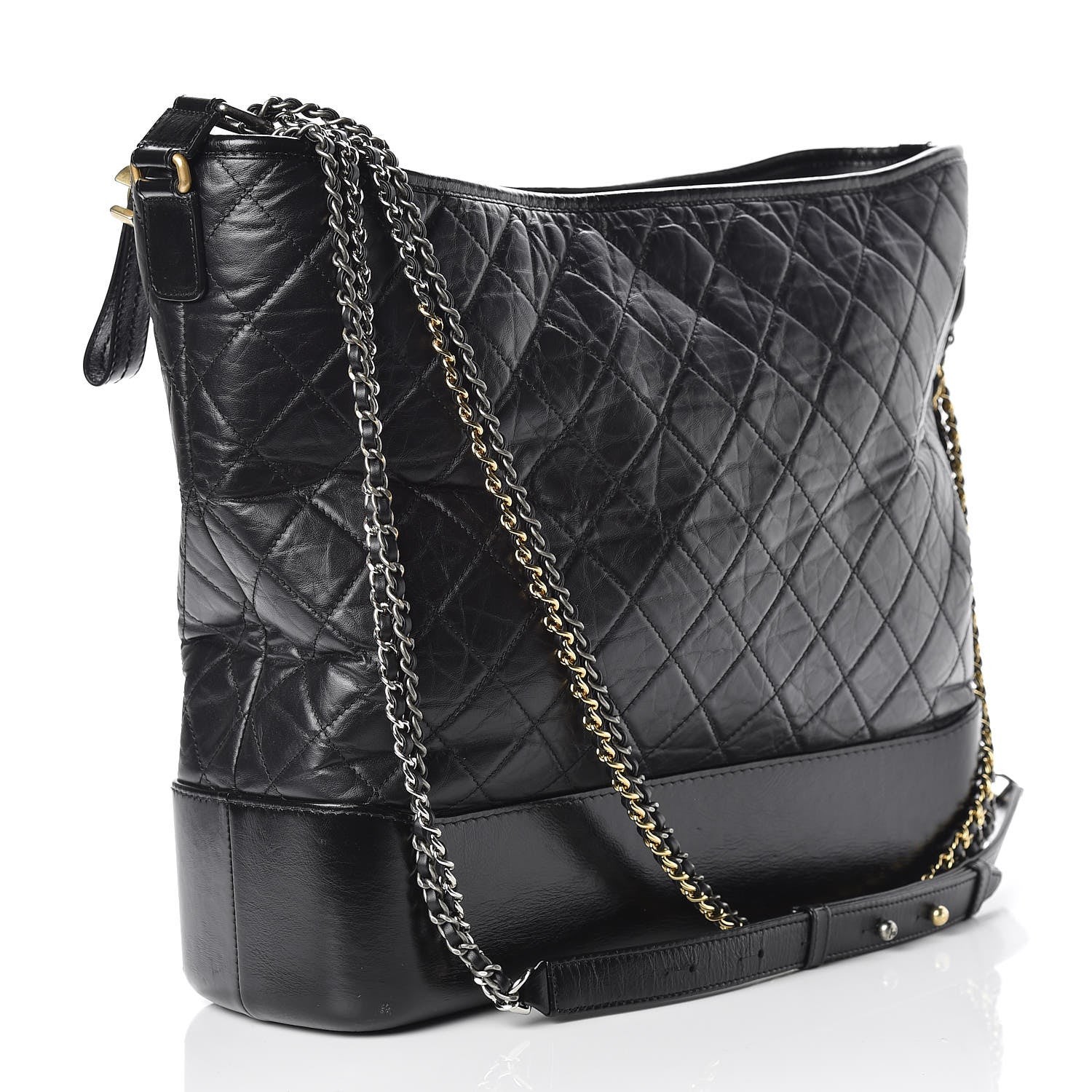 Chanel Aged Calfskin Quilted Maxi Gabrielle Hobo Black 4 of 16