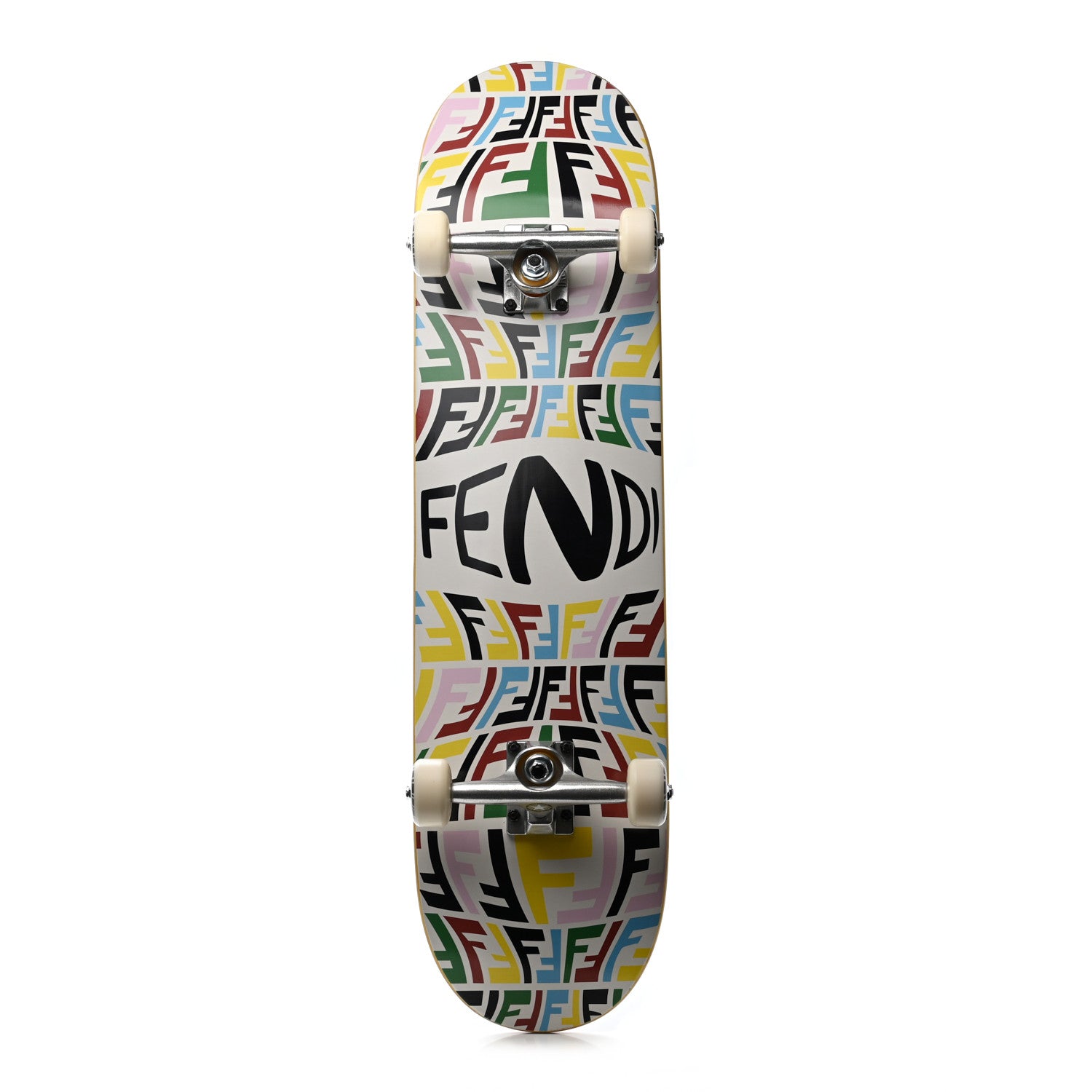 Fendi X SARAH COLEMAN Wood FF Fish Eye Skateboard Multicolor