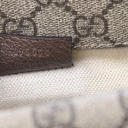 Gucci GG Supreme Monogram Web Neo Vintage Double Flap Messenger Bag Beige New Acero 8 of 12