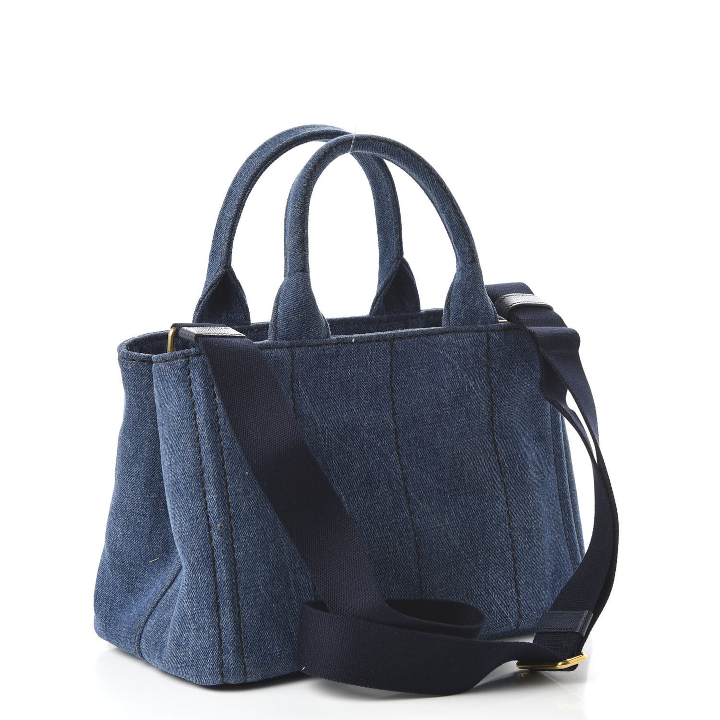 Denim Small Logo Tote Bleu