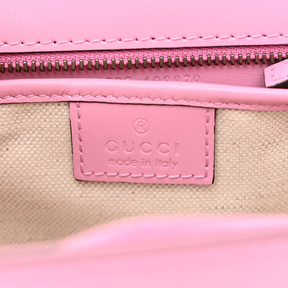 Gucci Boarded Dyana Lux Calfskin Web Small Bamboo 1947 Top Handle Bag Nice Pink 7 of 13