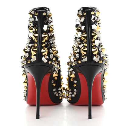 Christian Louboutin Calfskin So Full Kate 100 Ankle Boots 36 Black Multicolor 6 of 8