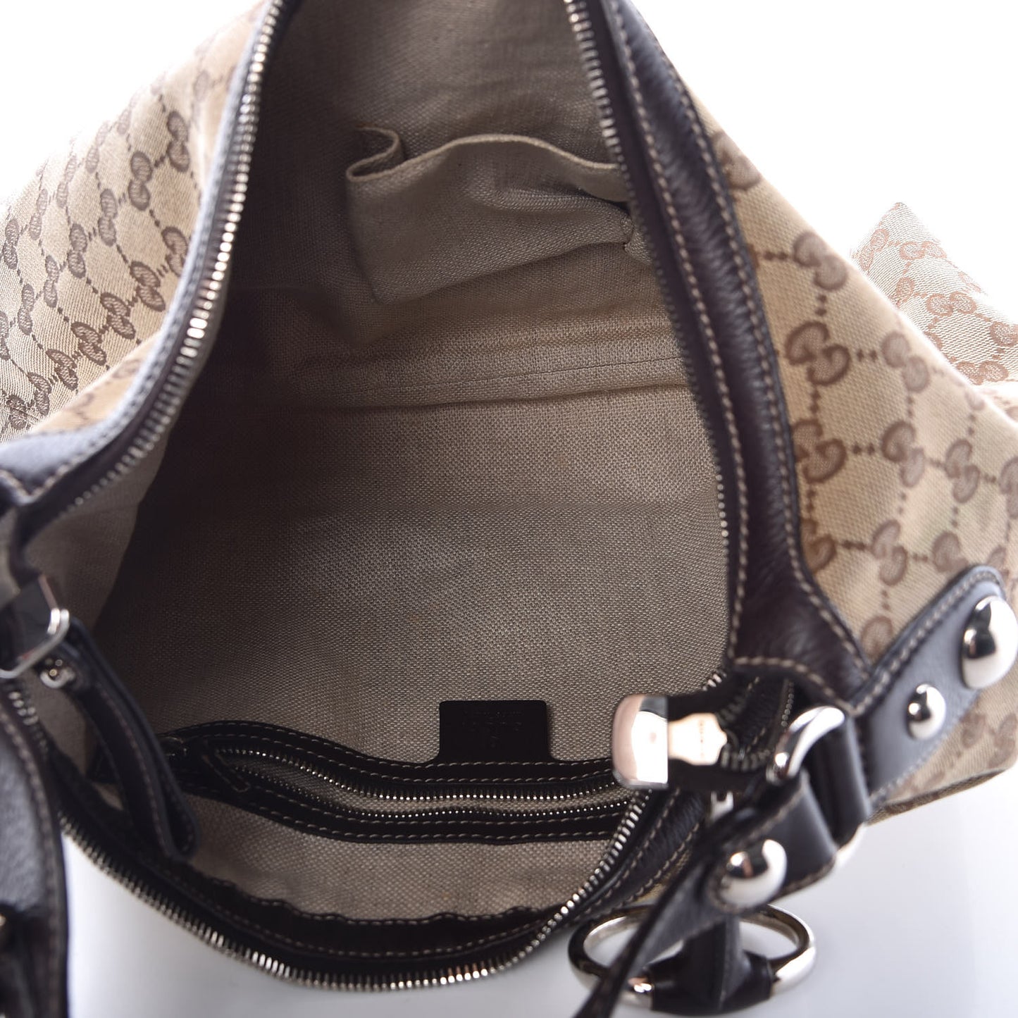 Monogram Medium Icon Bit Hobo Dark Brown