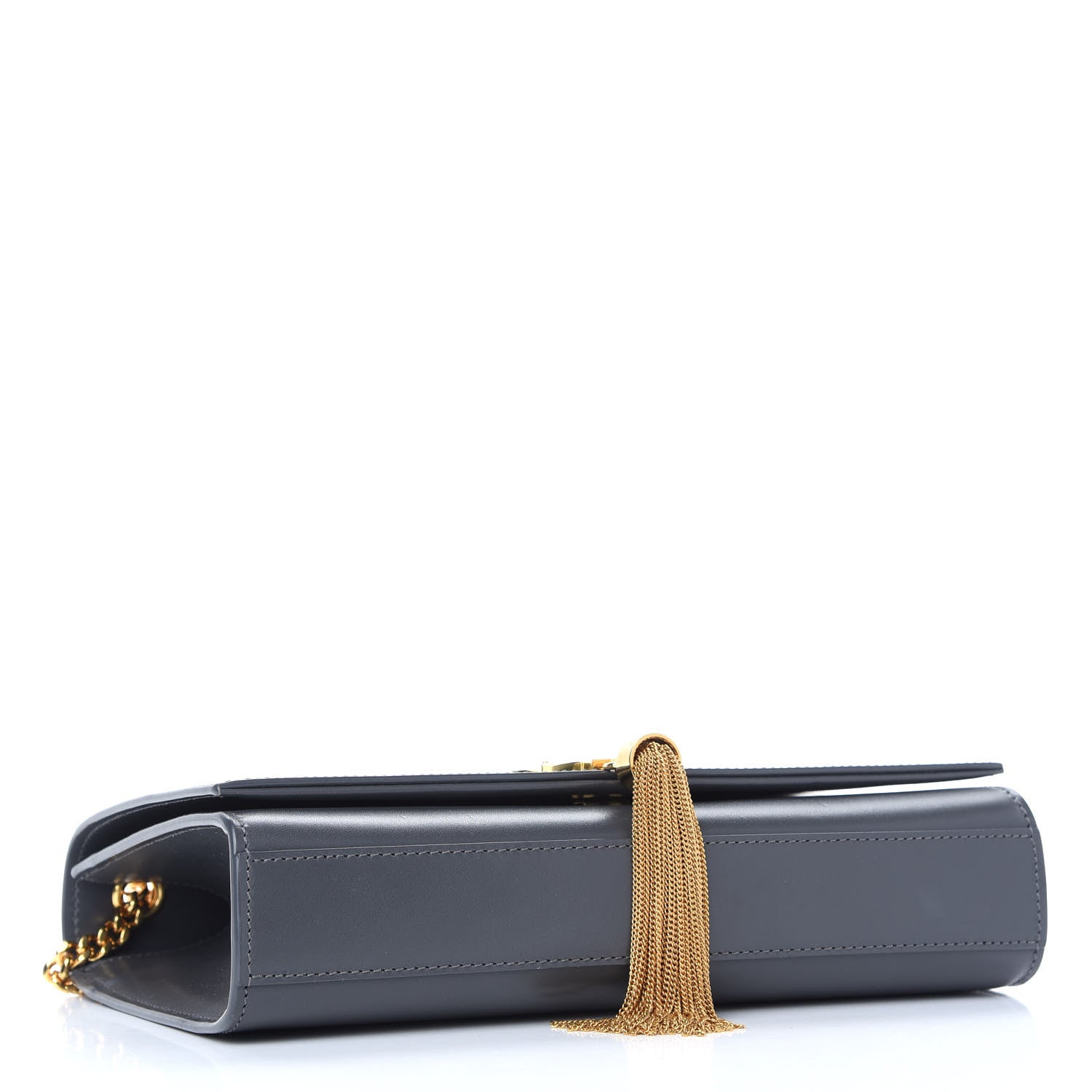 Saint Laurent SAINT LAURENT Smooth Calfskin Medium Classic Monogram Kate Tassel Satchel Grey 4 of 8