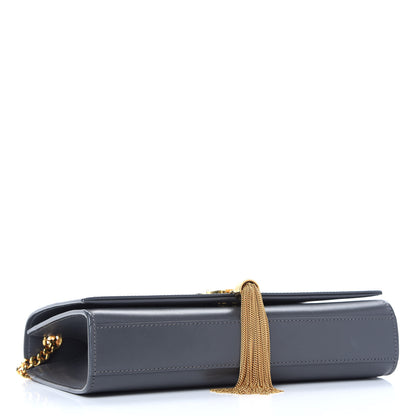 Saint Laurent SAINT LAURENT Smooth Calfskin Medium Classic Monogram Kate Tassel Satchel Grey 4 of 8