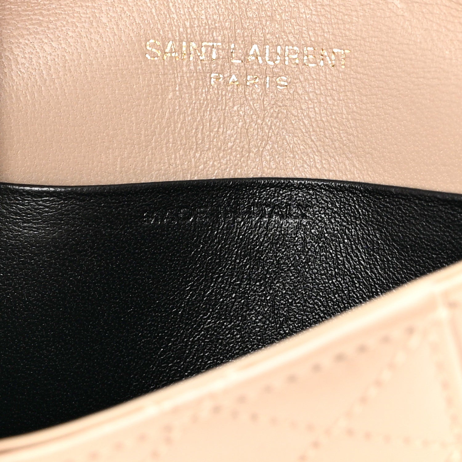Saint Laurent Lambskin Quilted Monogram Micro Gaby Crossbody Bag Beige 7 of 18