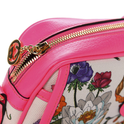 Gucci Canvas Flora Floral Shoulder Bag White Fuchsia Fluo 8 of 12