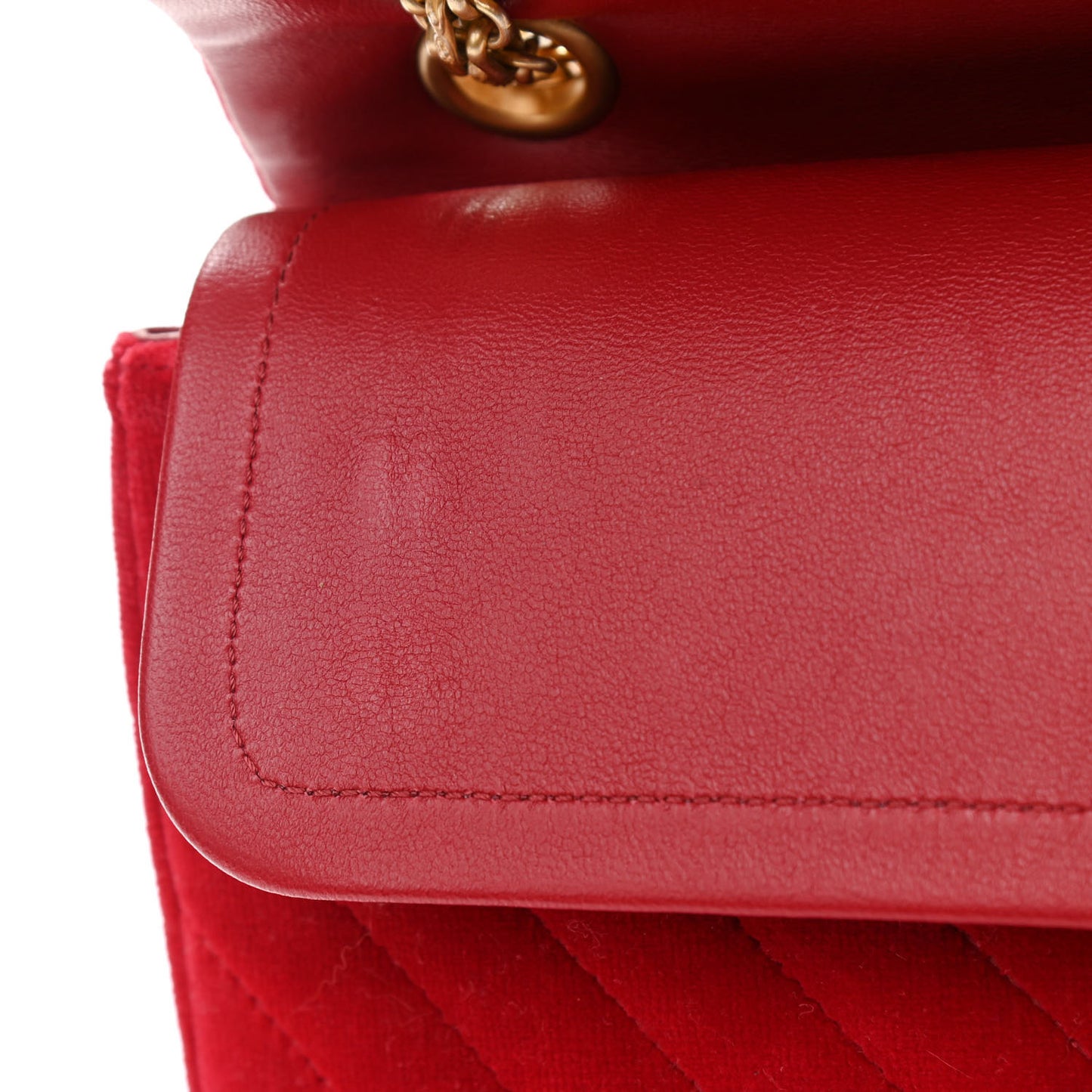 Velvet Chevron Quilted 2.55 Reissue 225 Flap Red
