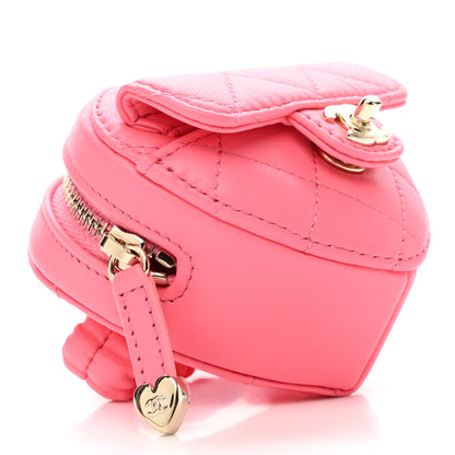 Chanel Lambskin Quilted CC In Love Heart Zipped Arm Coin Purse Pink 4 of 8
