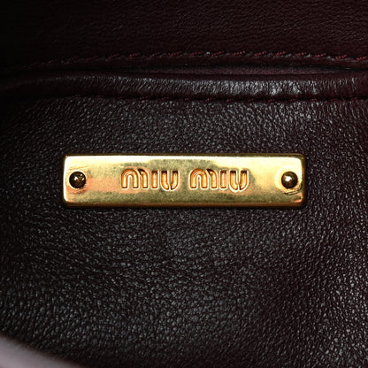 Miu Miu Nappa Matelasse Crossbody Clutch Granato 8 of 12