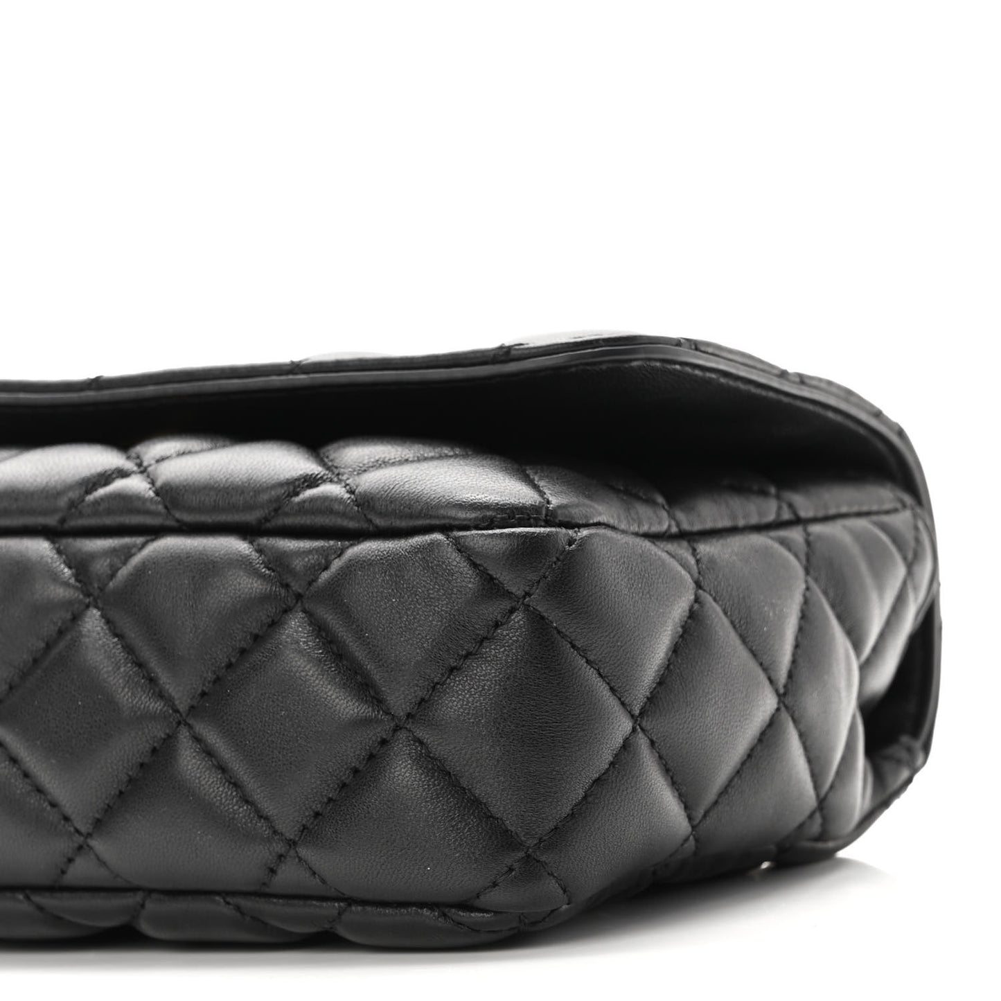 Nappa Quilted Small Medusa Chain Crossbody Black