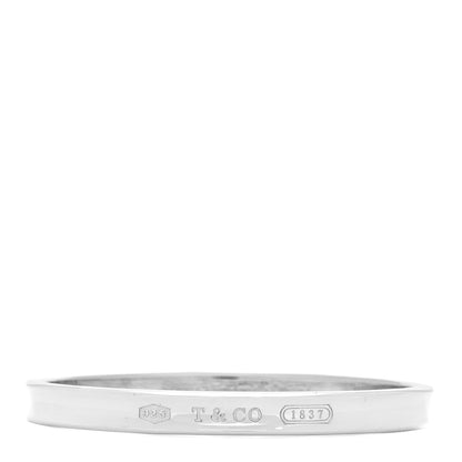 Tiffany Sterling Silver Narrow 1837 Bangle Bracelet 1 of 4