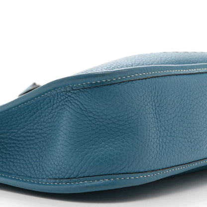 Hermes Taurillon Clemence Evelyne PM Blue Jean 9 of 10