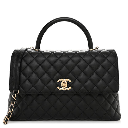 Chanel Caviar Quilted Medium Coco Handle Flap Black 1 of 10