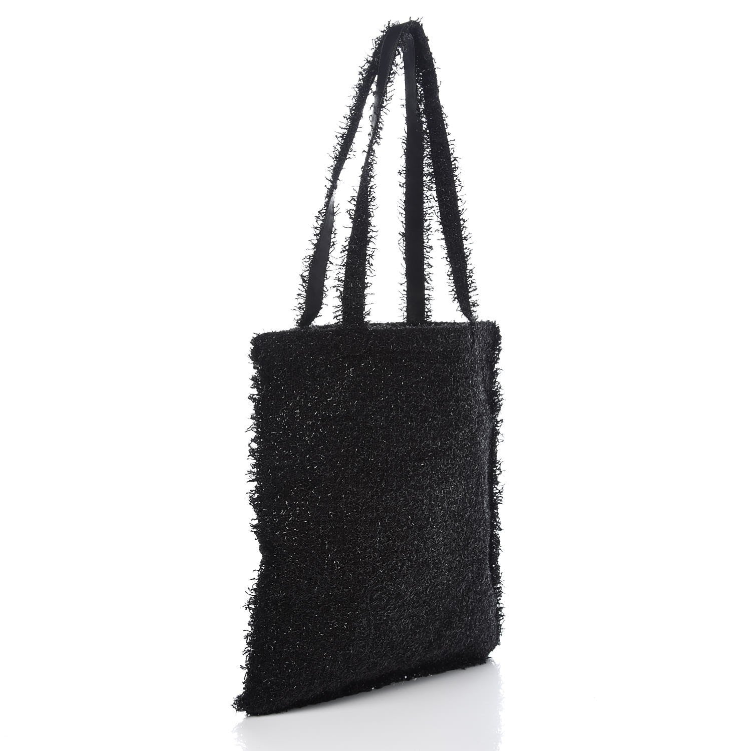 Chanel Tweed Resin Strass Large Robot Shopping Bag Black 3 of 7