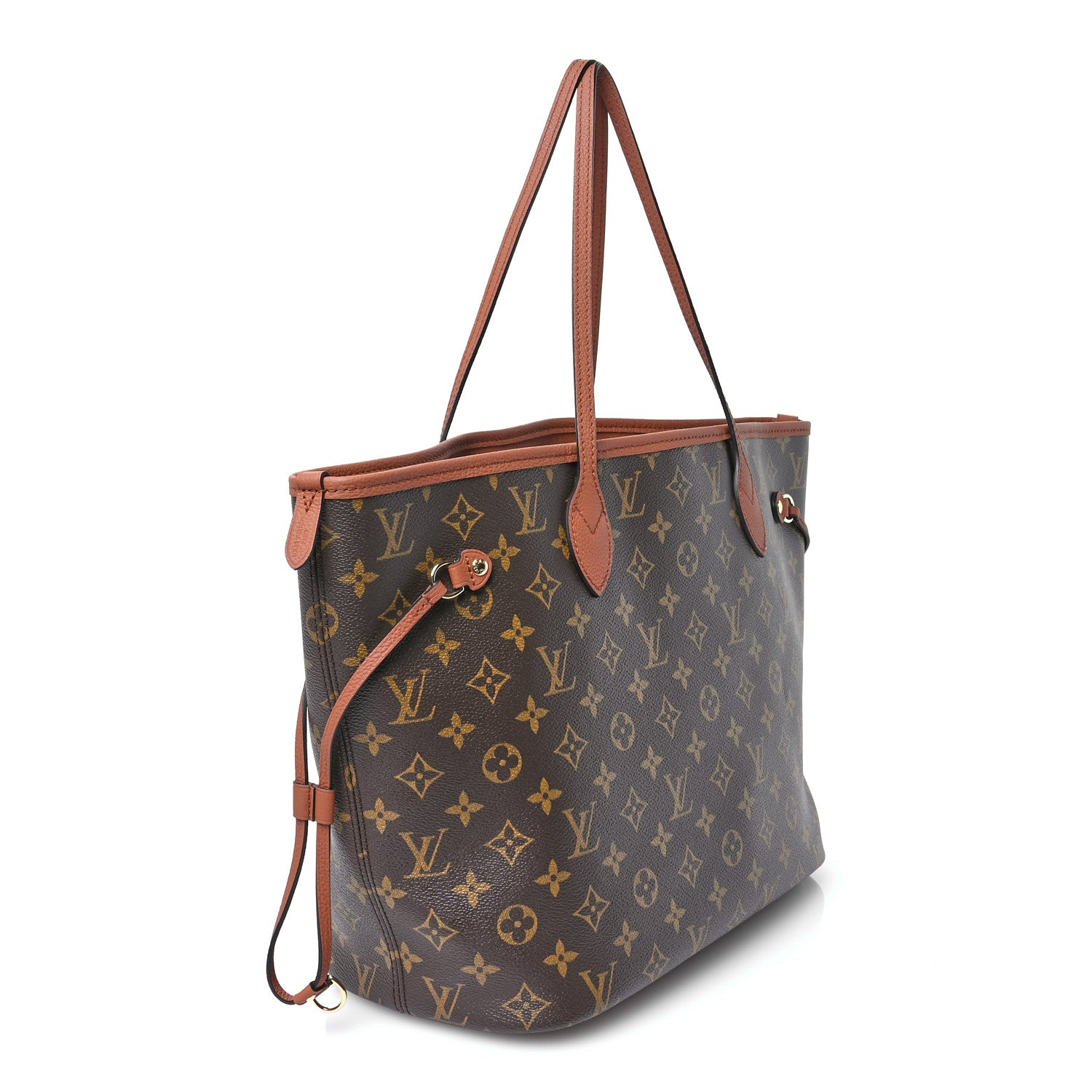 Louis Vuitton Monogram Calfskin Neo Neverfull Inside Out MM Tan 4 of 11