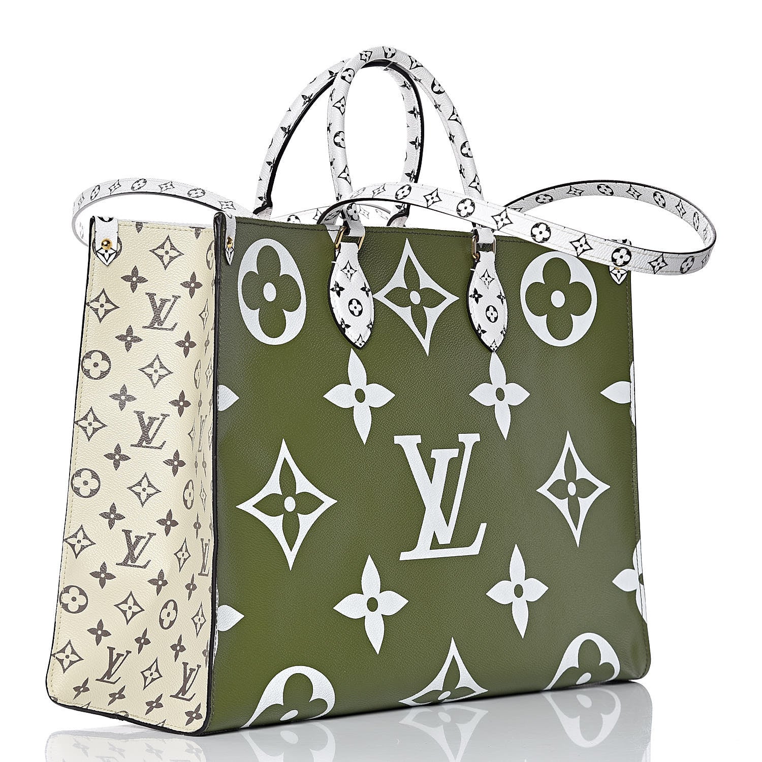 Louis Vuitton Monogram Giant Onthego GM Kaki Beige 4 of 13