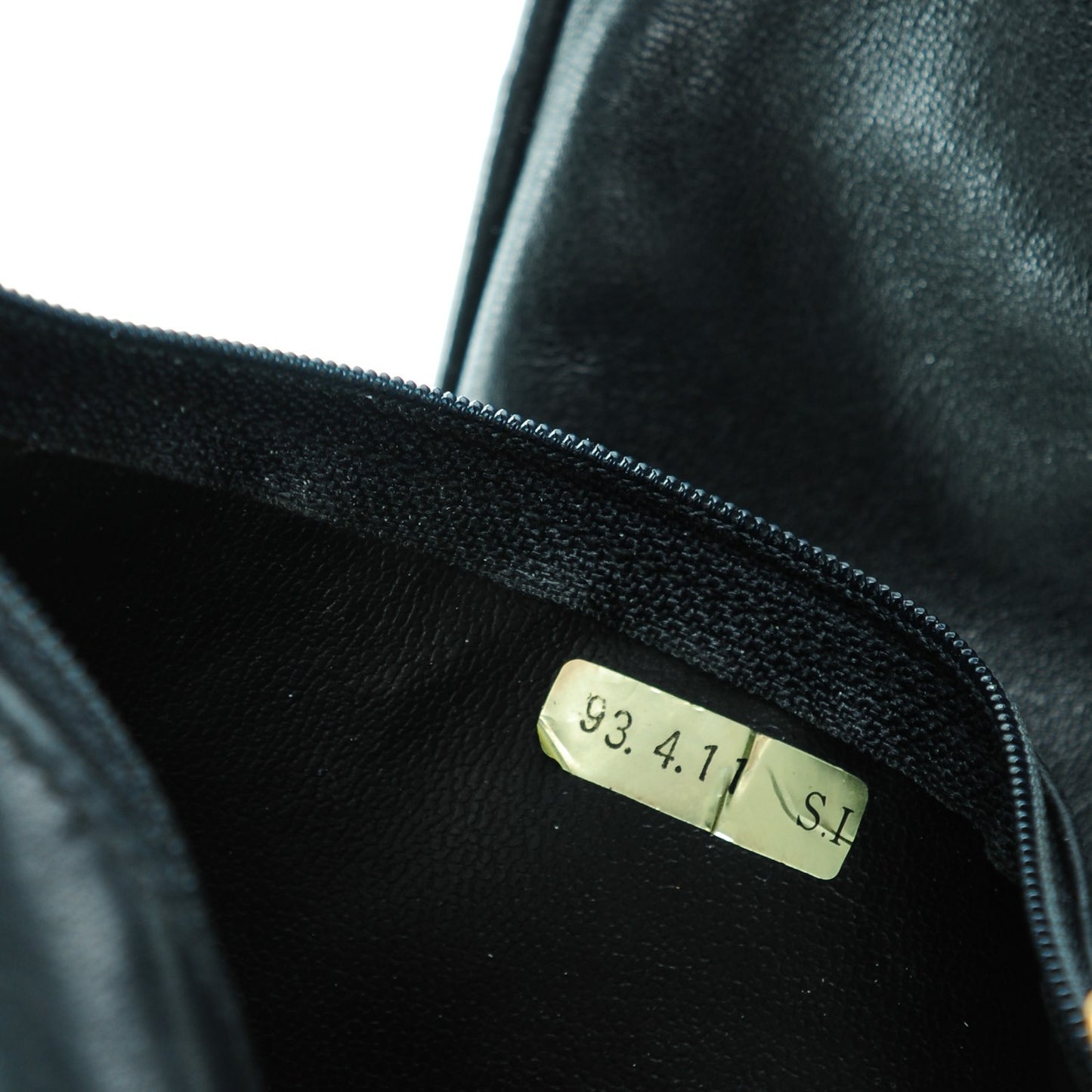 Lambskin CC Drawstring Bag Black