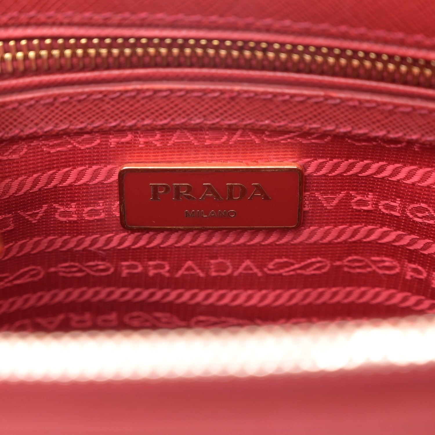 Prada Saffiano Lux Small Galleria Double Zip Tote Fuoco 7 of 16
