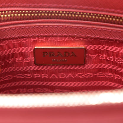 Prada Saffiano Lux Small Galleria Double Zip Tote Fuoco 7 of 16
