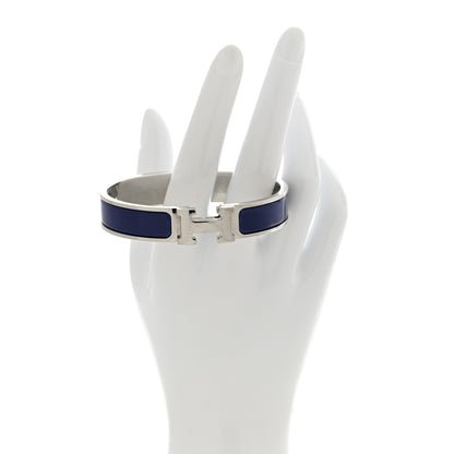 Hermes Enamel Narrow Clic Clac H Bracelet GM Bleu Indigo 2 of 4
