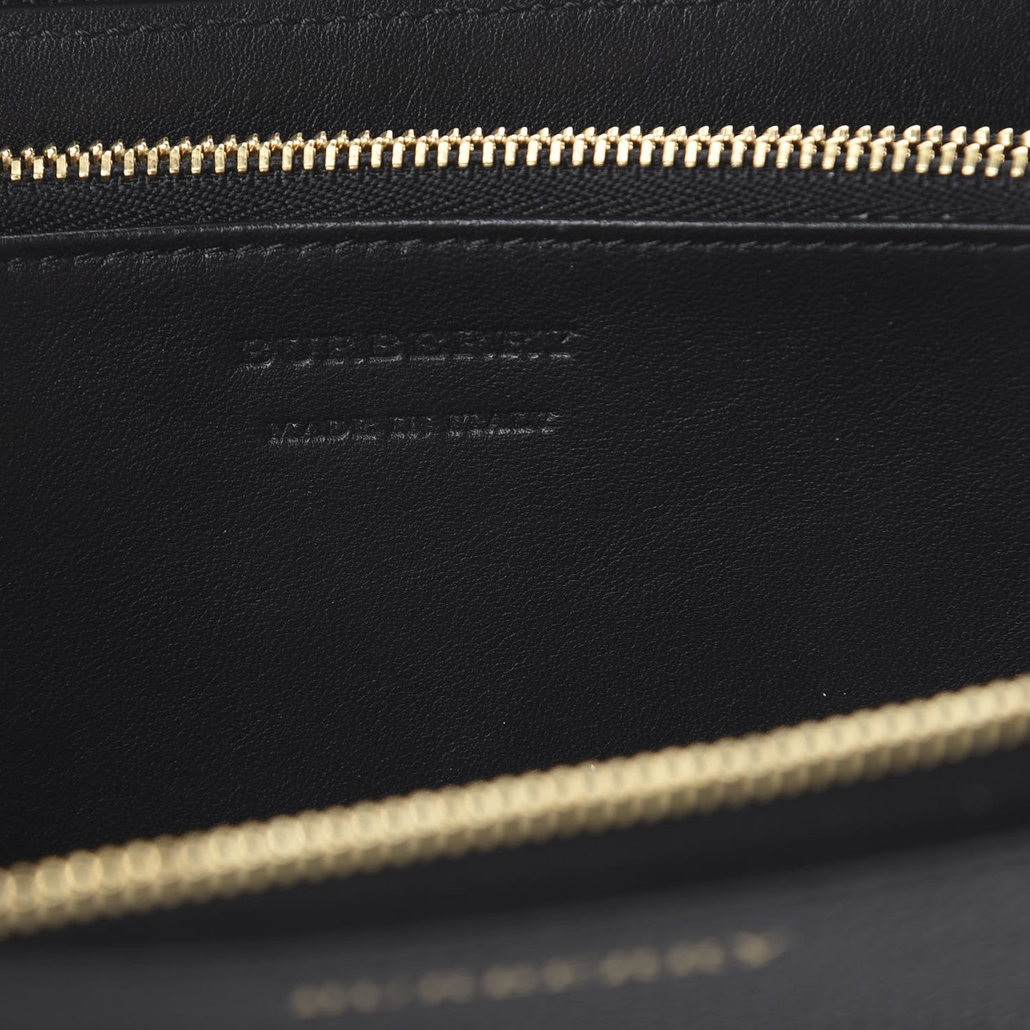 Calfskin House Check Elmore Zip Around Wallet Black