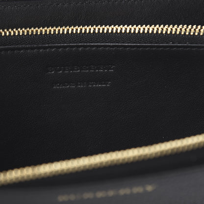 Burberry Calfskin House Check Elmore Zip Around Wallet Black 5 of 5