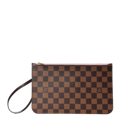 Louis Vuitton Damier Ebene Neverfull MM GM Pochette Rose Ballerine 1 of 8