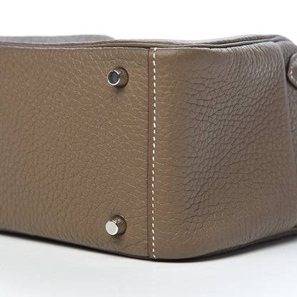 Hermes Taurillon Clemence Mini Lindy 20 Etoupe 8 of 10