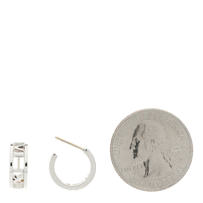 Tiffany Sterling Silver Small Atlas Open Hoop Earrings 2 of 4