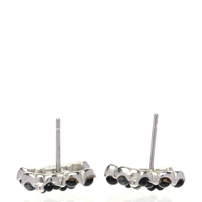 Chanel Ruthenium Studded Pearl CC Earrings Black 3 of 4