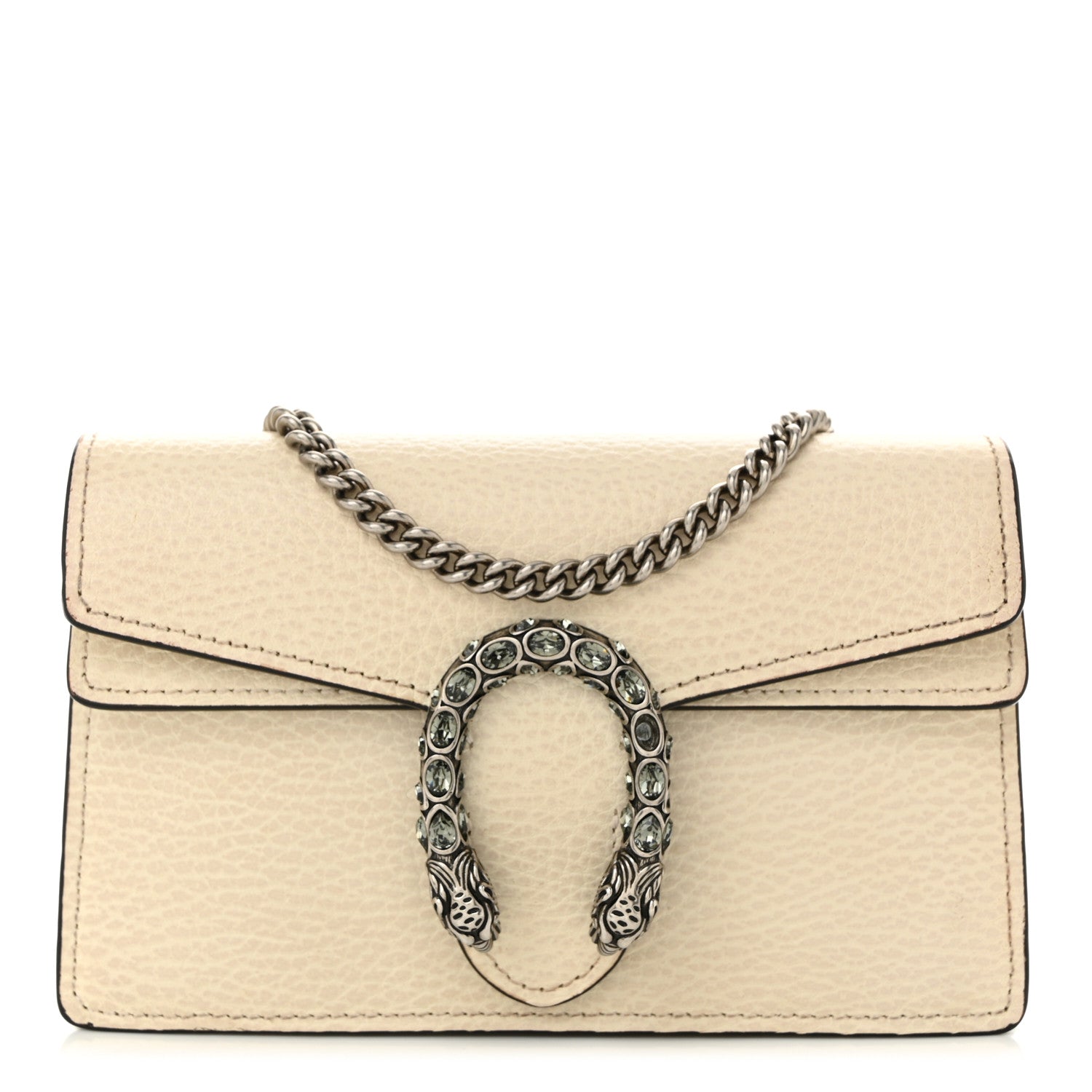 Gucci Dollar Calfskin Crystal Super Mini Dionysus Shoulder Bag Mystic White Black Diamond 1 of 10
