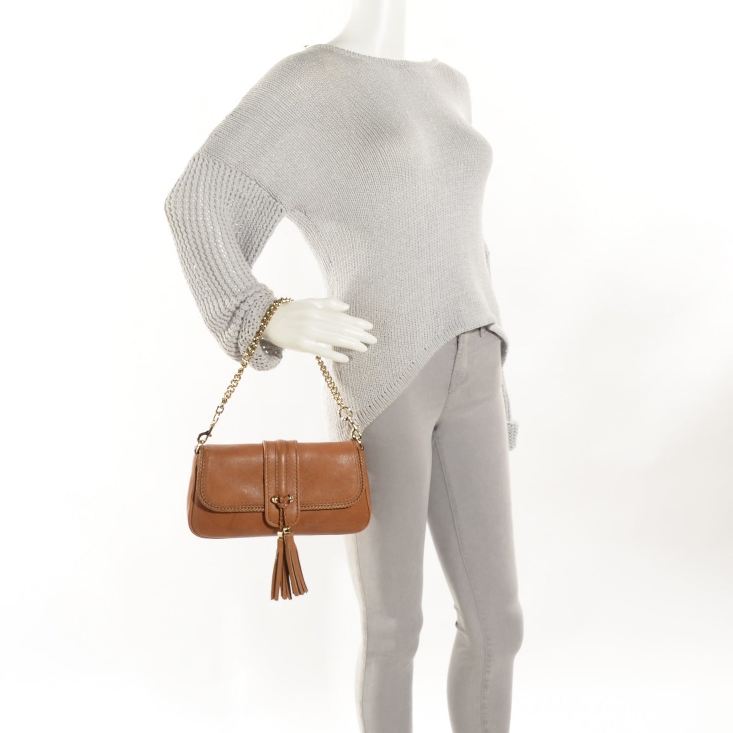 Calfskin Marrakech Evening Shoulder Bag Tan