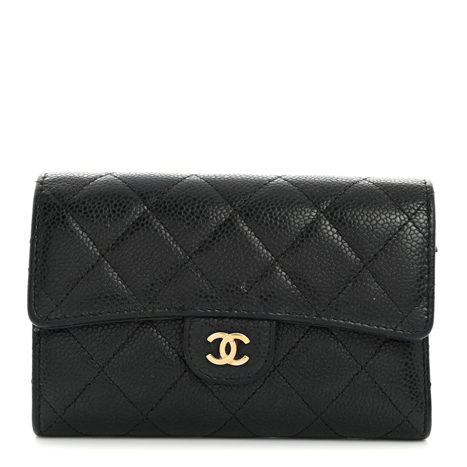 Chanel Caviar Quilted Medium Flap Wallet Black 1 of 10