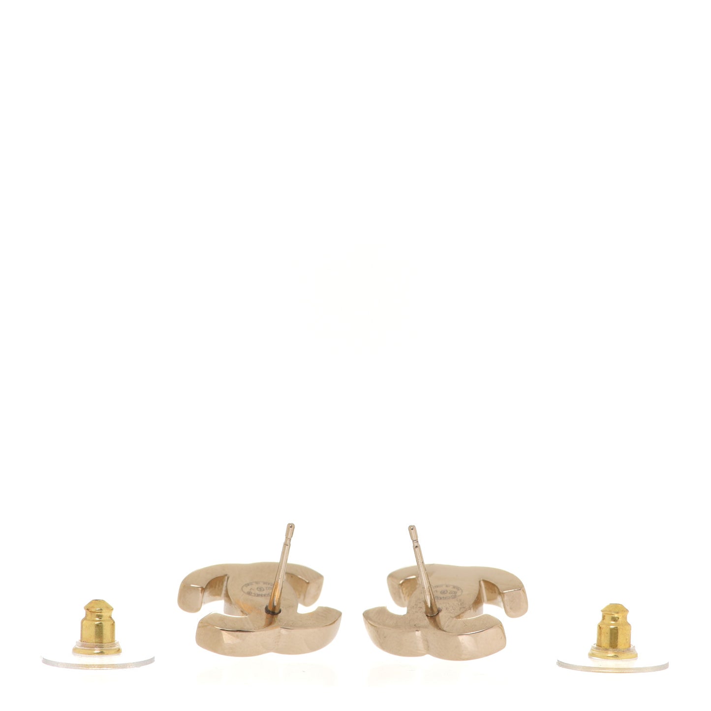 Metal CC Turnlock Earrings Gold
