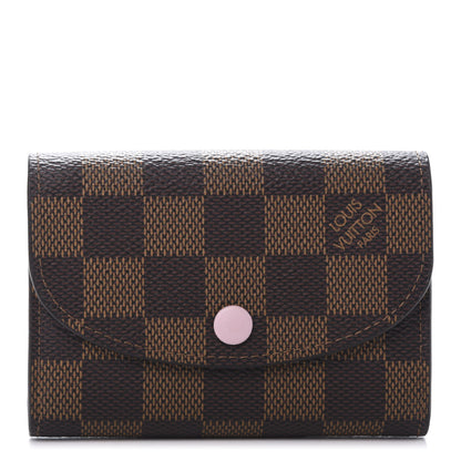 Louis Vuitton Damier Ebene Rosalie Coin Purse Rose Ballerine 1 of 8