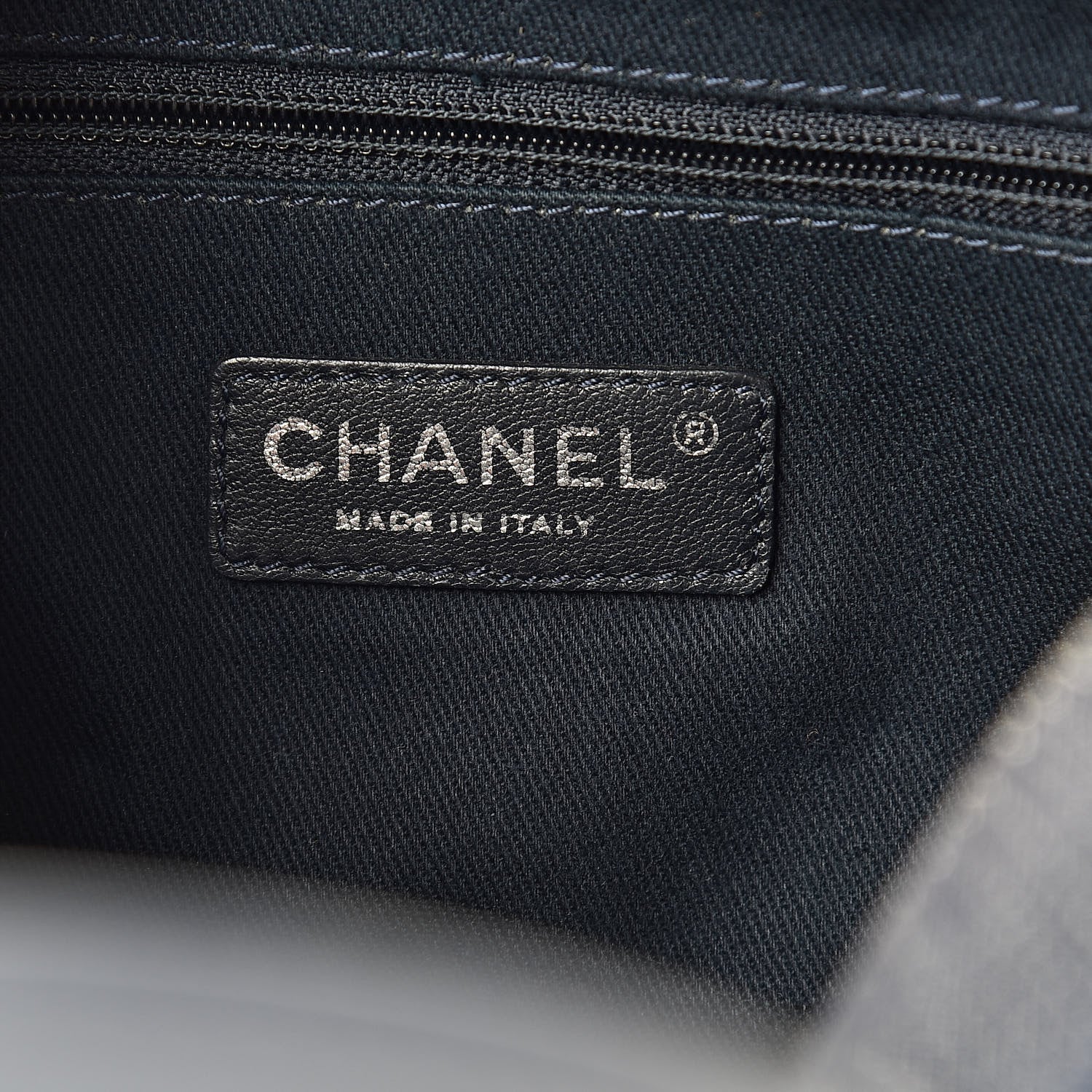 Chanel Denim Deauville Bowling Bag Dark Blue 6 of 11