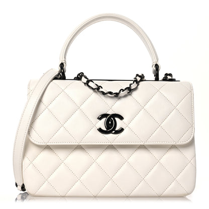 Chanel Lambskin Quilted Small Trendy CC Dual Handle Flap Bag White 1 of 20
