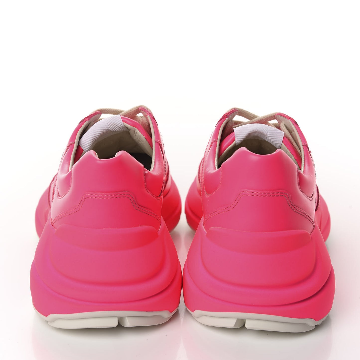 Calfskin Womens Rhyton Sneakers 36.5 Fluo Fuxia