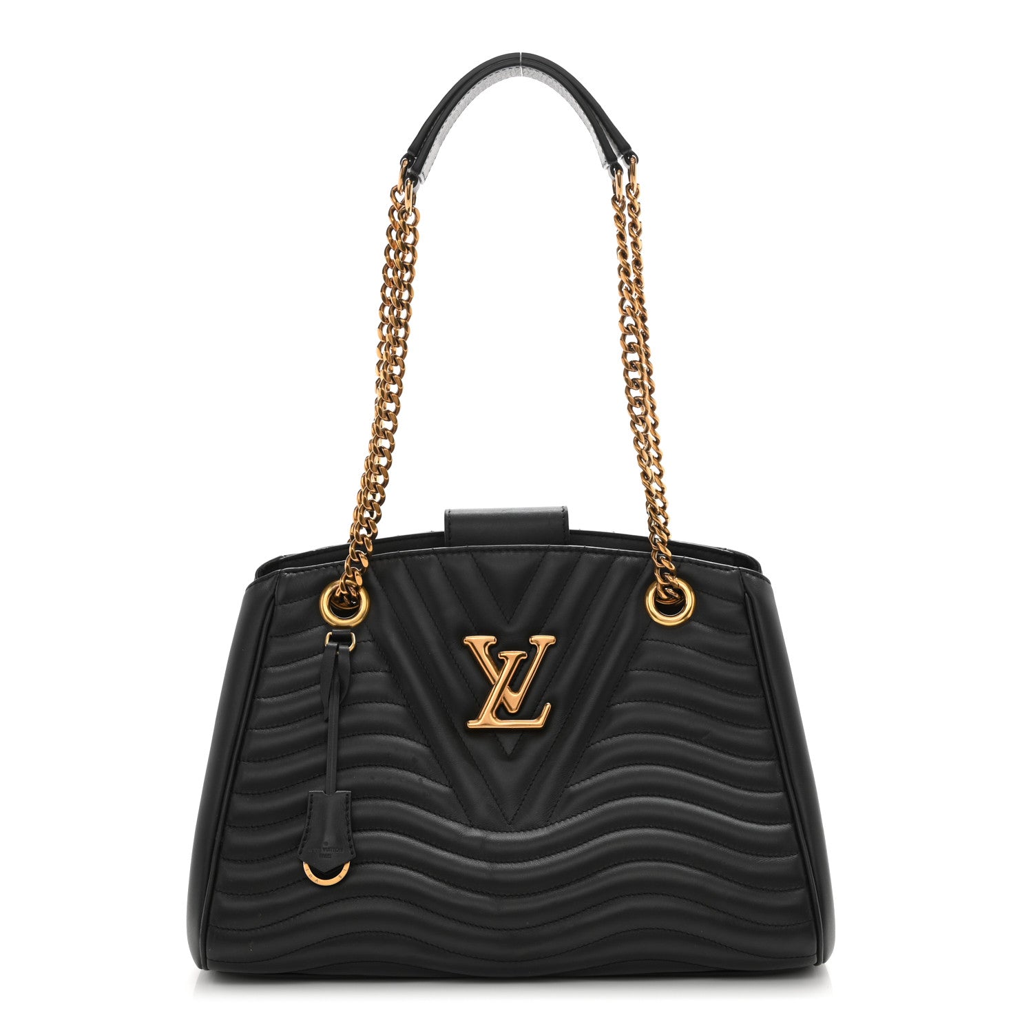 Louis Vuitton Calfskin New Wave Chain Tote Black 1 of 11
