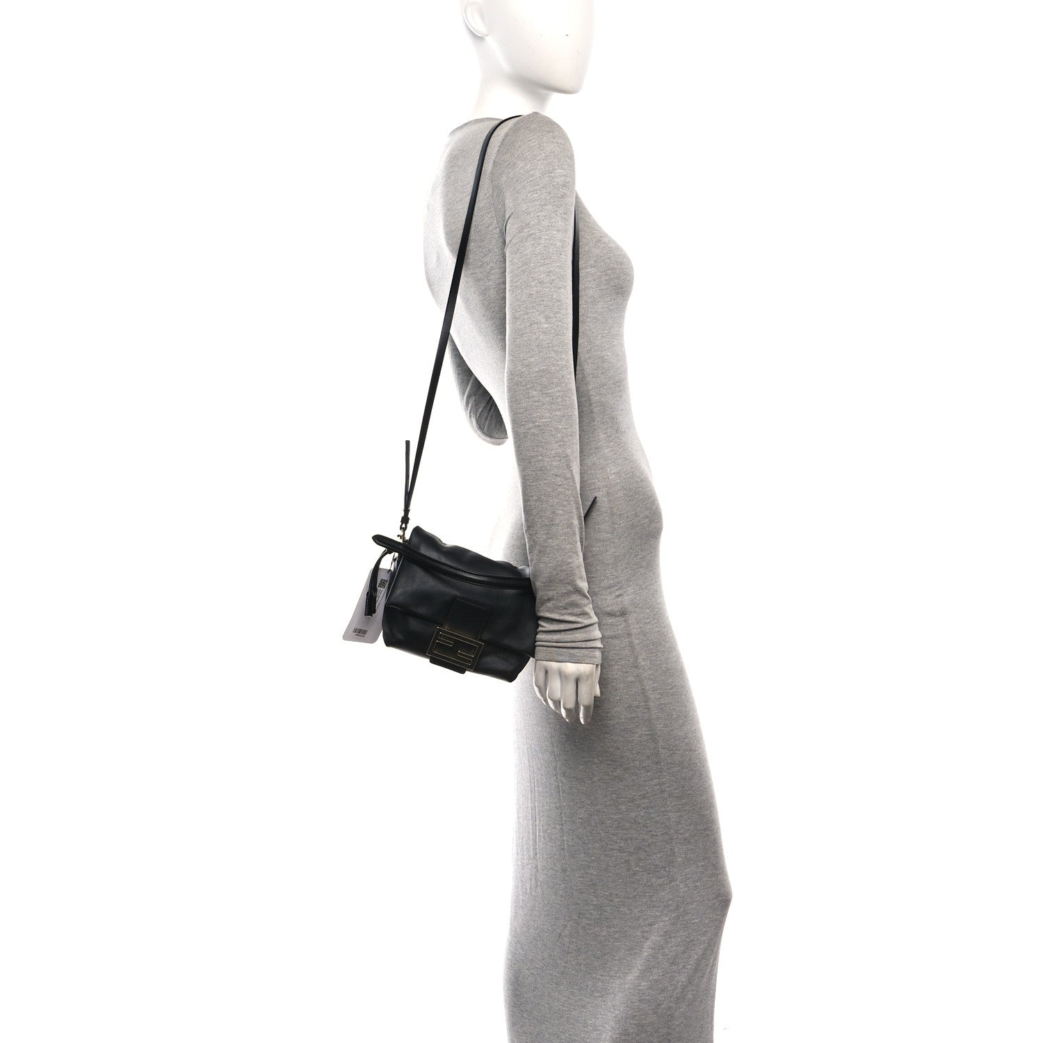 Fendi Shiny Nappa Small Mamma Baguette Black 2 of 11