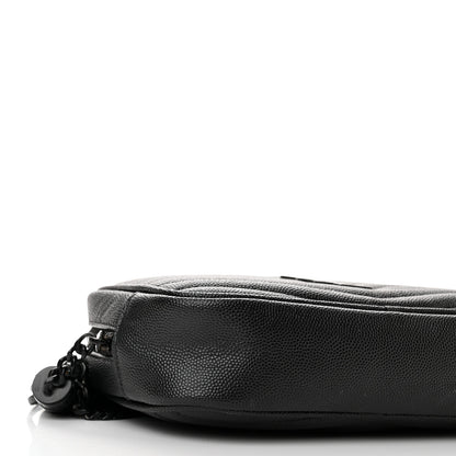 Saint Laurent Grain De Poudre Matelasse Monochrome Monogram Mini Lou Camera Bag Black 8 of 11