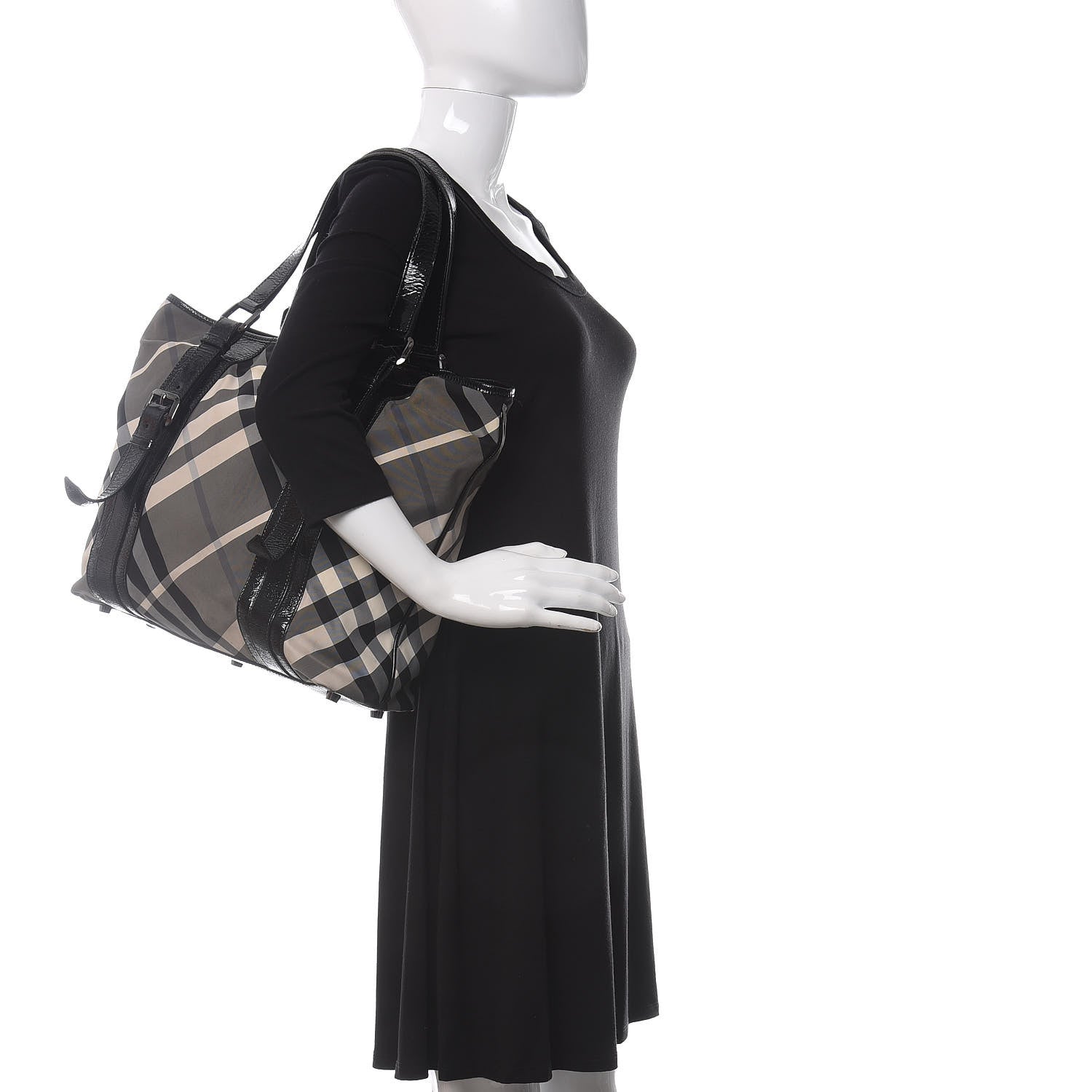 Burberry Nylon Beat Check Lowry Black 2 of 12