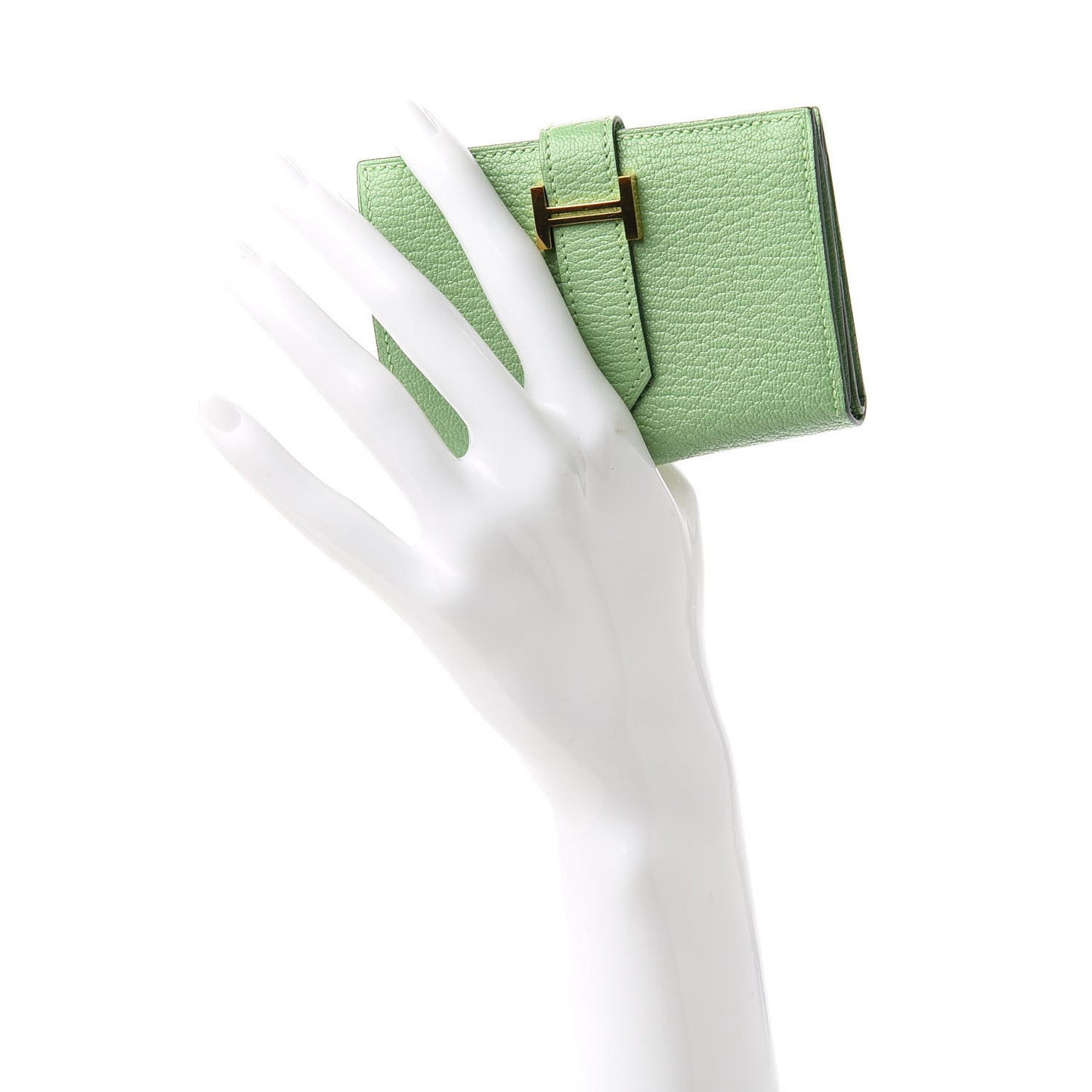 Chevre Mysore Mini Bearn Wallet Vert Criquet