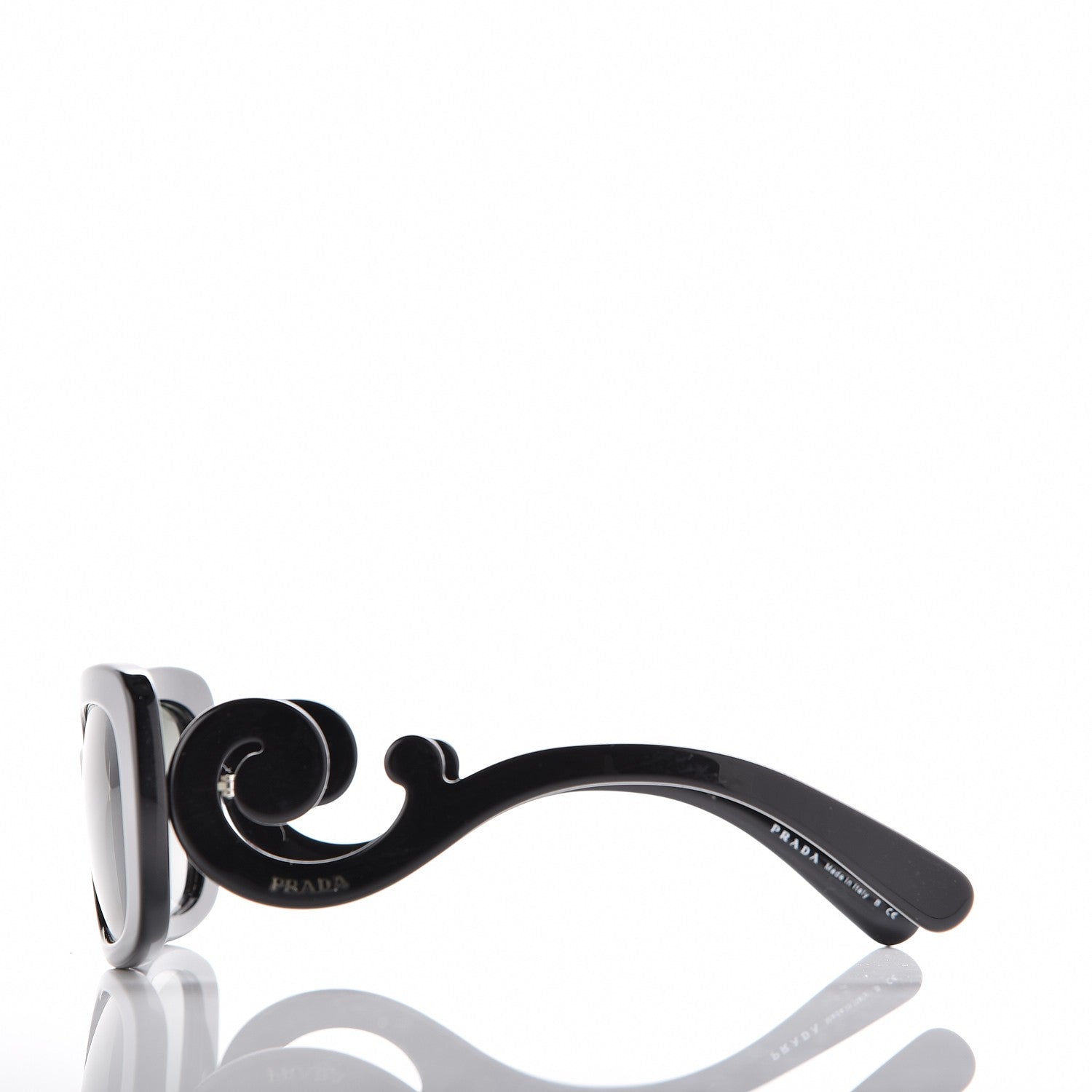 Prada Acetate Baroque Sunglasses SPR 27O Black 3 of 7