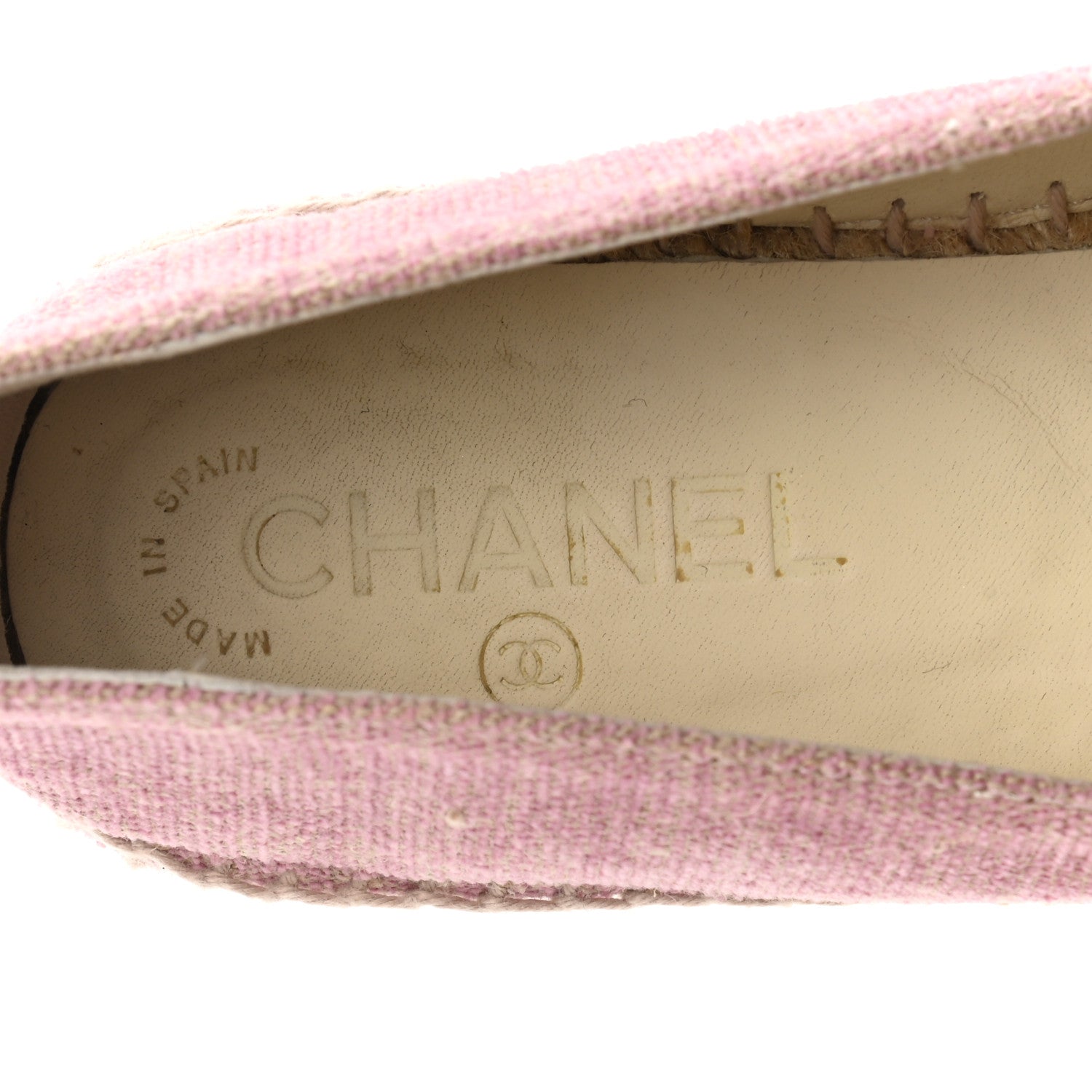 Chanel Toile Sequin CC Espadrilles 39 Pink Dark Pink 7 of 8