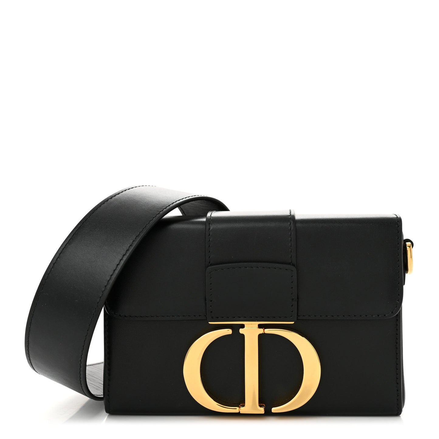 Box Calfskin 30 Montaigne Box Bag Black