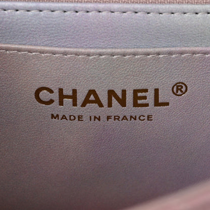 Chanel Lambskin Quilted Ombre Mini Top Handle Rectangular Flap Pink Multicolor 5 of 6